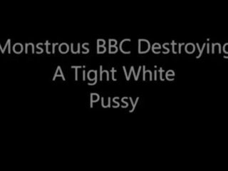 Szörnyű bbc destroying egy szűk fehér punci