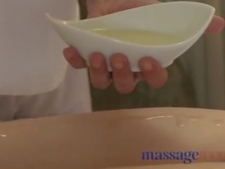 Massage Rooms Young blonde and red head get deep orgasm from big dick
